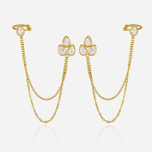 Drop Earring with Earcuff