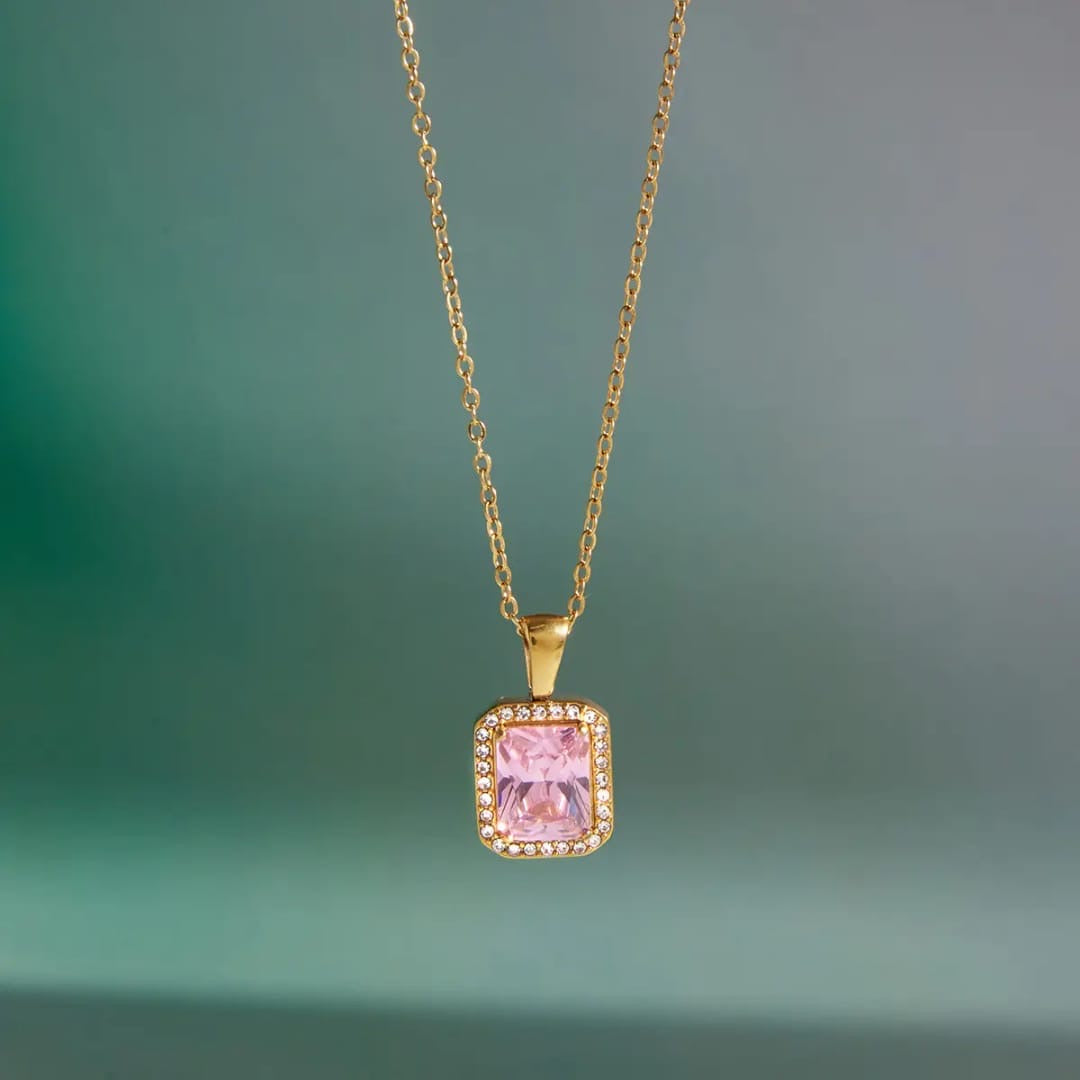 Pink crystal pendant