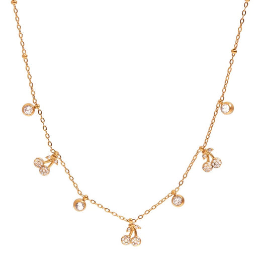 Dainty cherry necklace