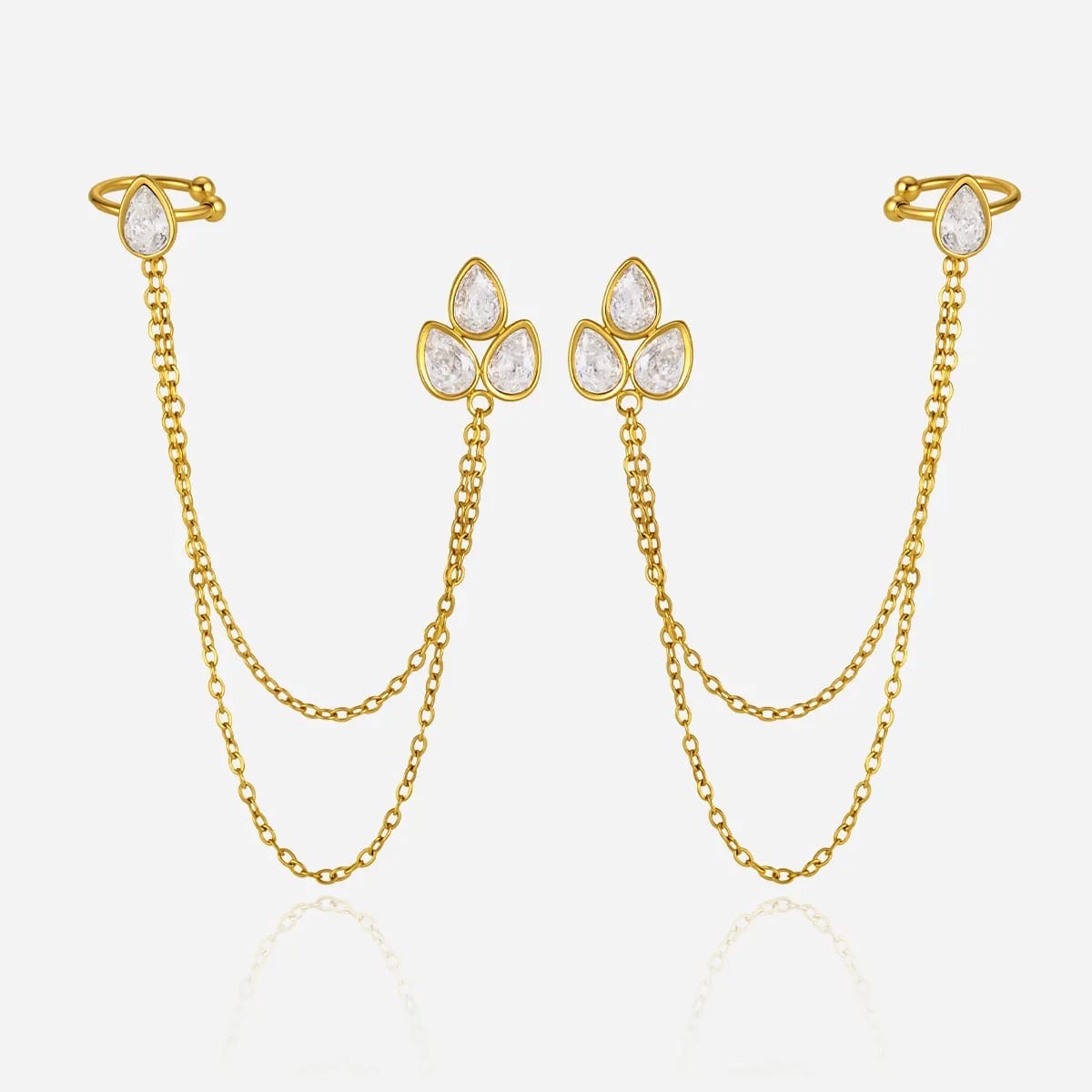 Drop Earring with Earcuff